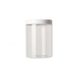 Pot Straight Cylindrical cristal 1000 ml 100/400 + capsule autojointante 100/400