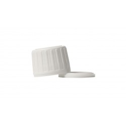 Capsule à vis inviolable + réducteur intégré 2MM 28Ropp blanche 