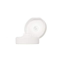 Capsule 38/400 fliptop avec valve sans joint naturelle représentée ici en blanc 