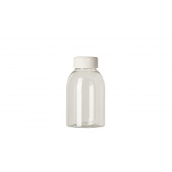 Pot Solid Round cristal 250 ml 38/485 + capsule flapper blanche 38/485