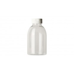 Pot Solid Round cristal 400 ml 38/485 + capsule fliptop blanche 38400